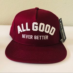 BRAND NEW - ALLGOOD Burgundy Hat